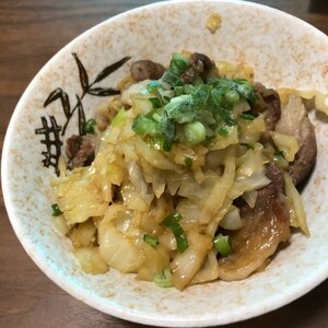 キャベツと牛肉の牛丼風